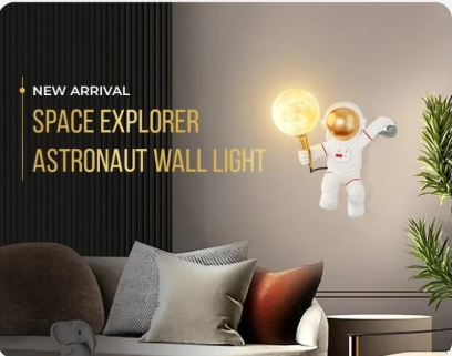 Space Explorer Astronaut Wall Light