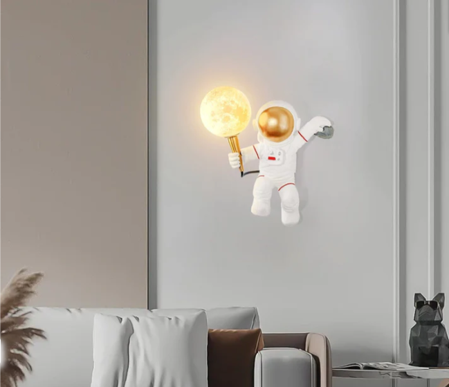 Space Explorer Astronaut Wall Light